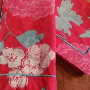 Designers Guild - pink aqua floral shams standard size pillow cases